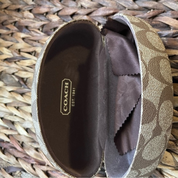 Pair of Coach Signature Eyeglass Cases Brown with Monogram and Black main image 4